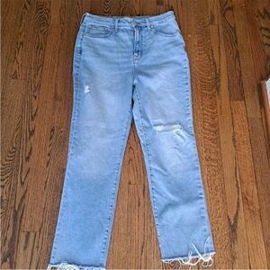 Madewell Faded Blue Straight Leg with Rips The Perfect Vintage Jean‎ Size 29